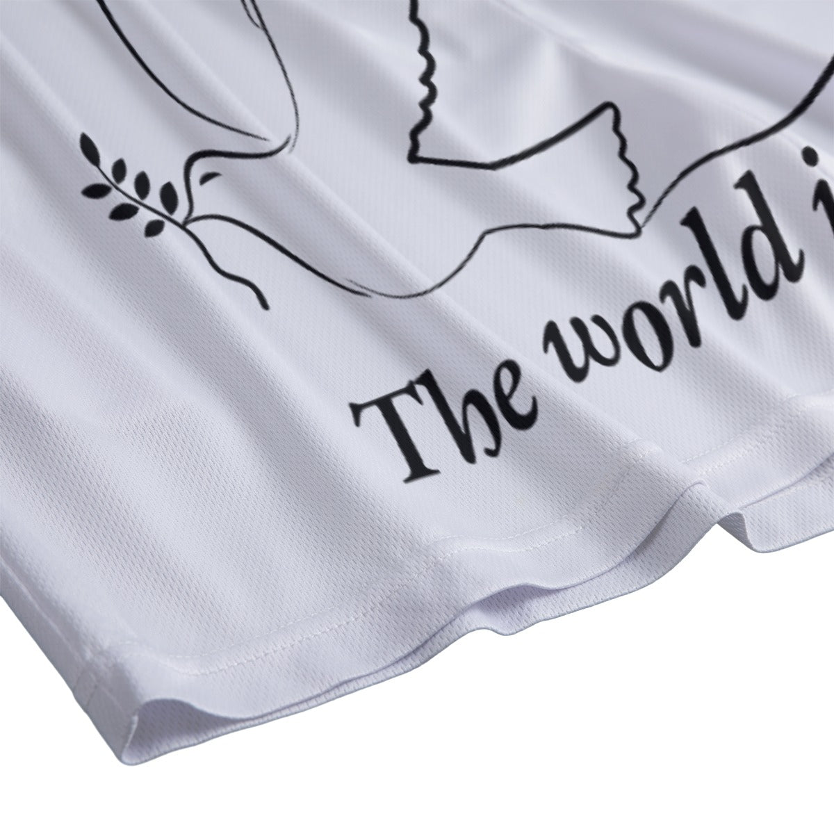 "Angelic" unisex mesh shorts WHITE/BLACK