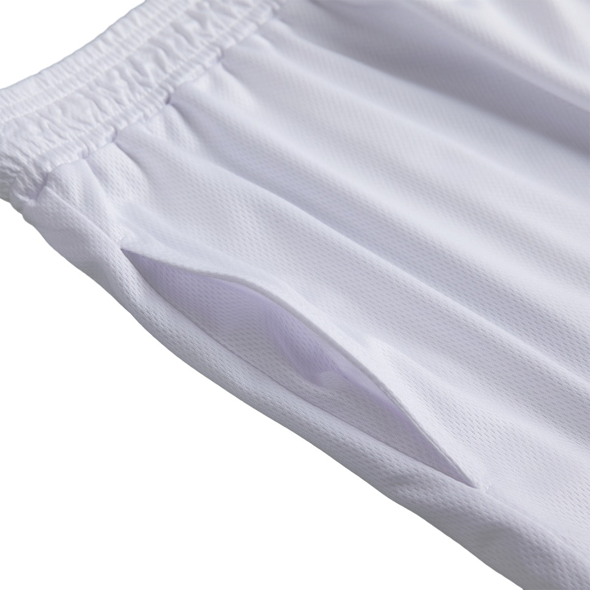 "Angelic" unisex mesh shorts WHITE/BLACK