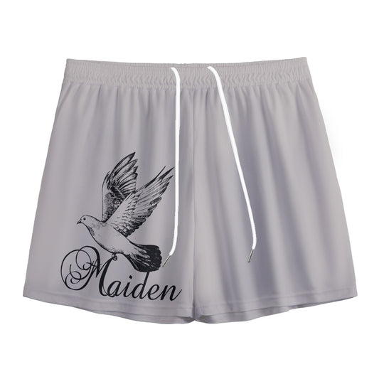 "Maiden Dove" unisex mesh shorts GREY/BLACK
