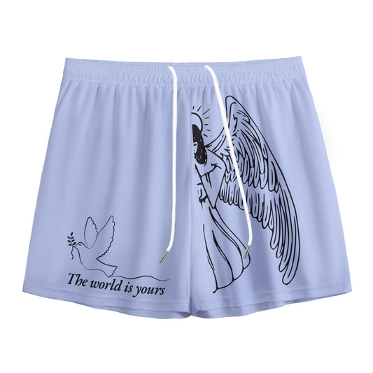 "Angelic" unisex mesh shorts PURPLE/BLACK