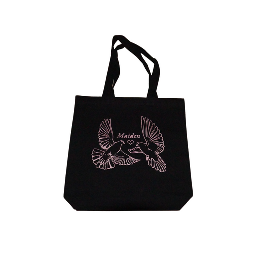 Medium Tote Bag "Birds" ROSE GOLD/BLACK