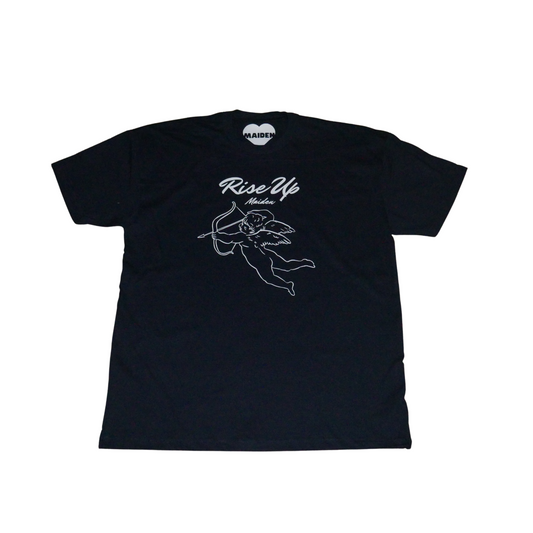 "Rise up" Heavyweight unisex tee NAVY/WHITE