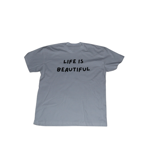 "life is beautiful" heavyweight tee