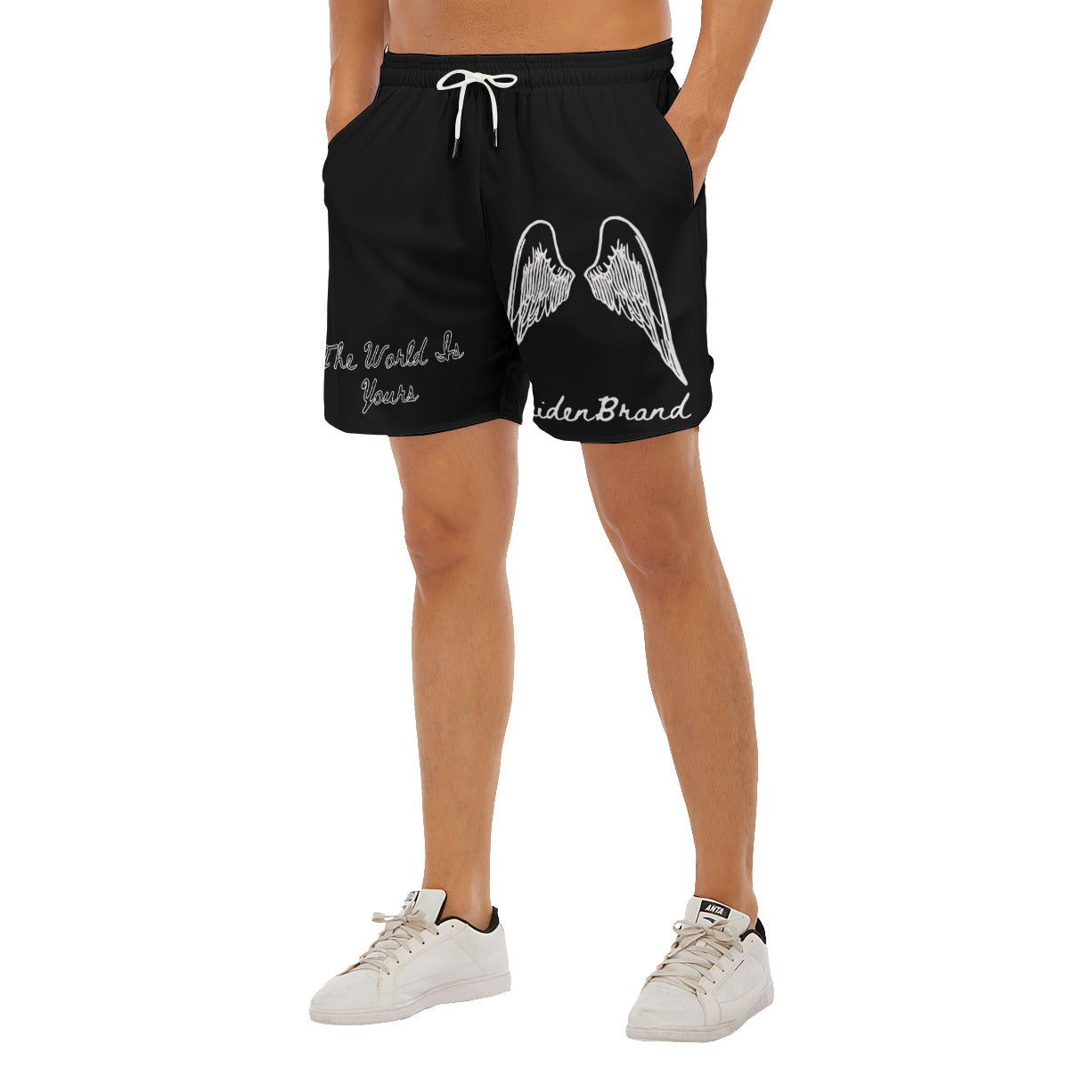 Unisex "Savior" shorts BLACK/WHITE