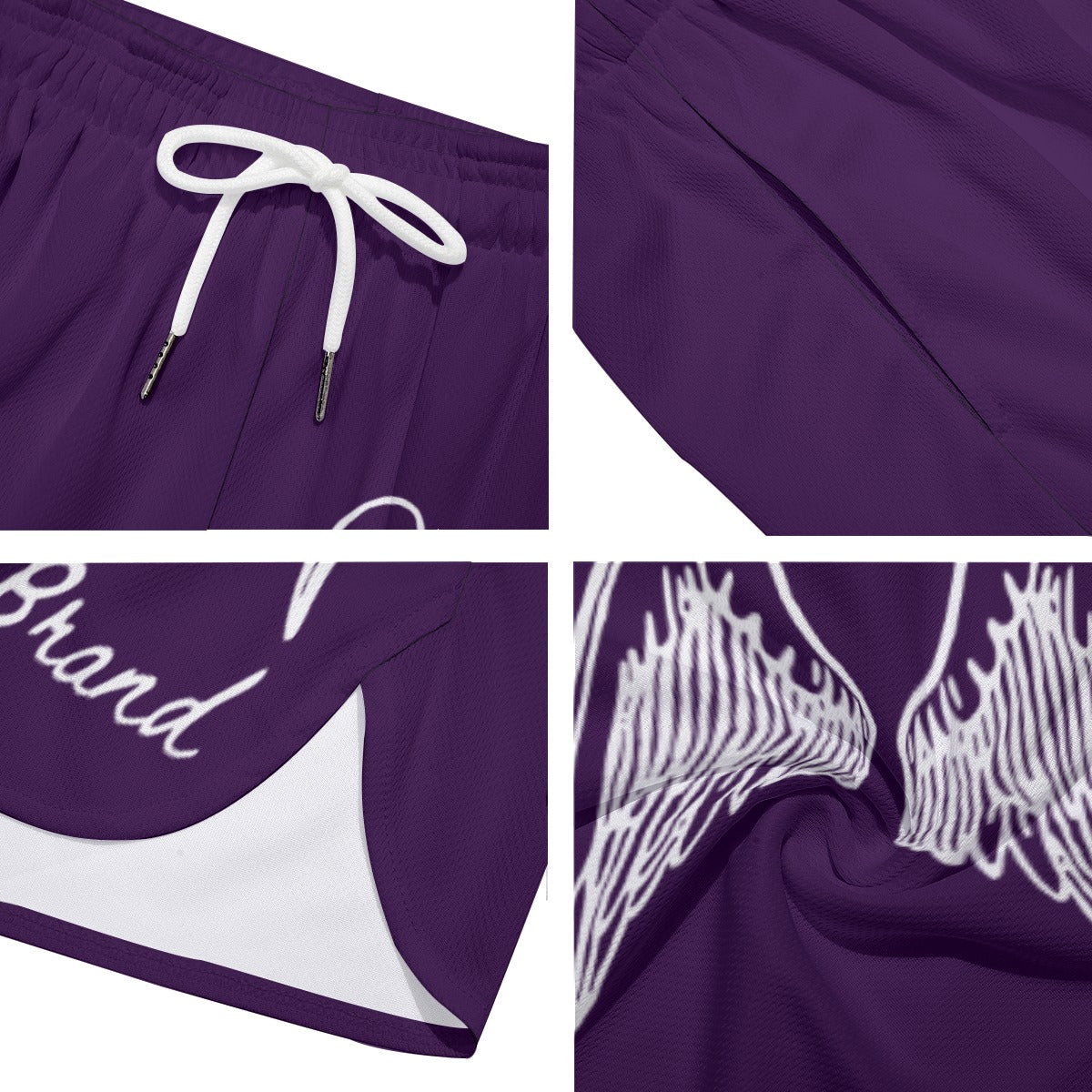 Unisex "savior" shorts PURPLE/WHITE