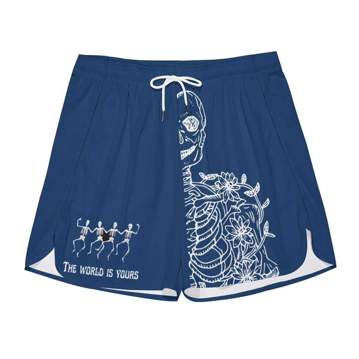 Skeleton "the world is yours" Athletic Shorts (alternate)