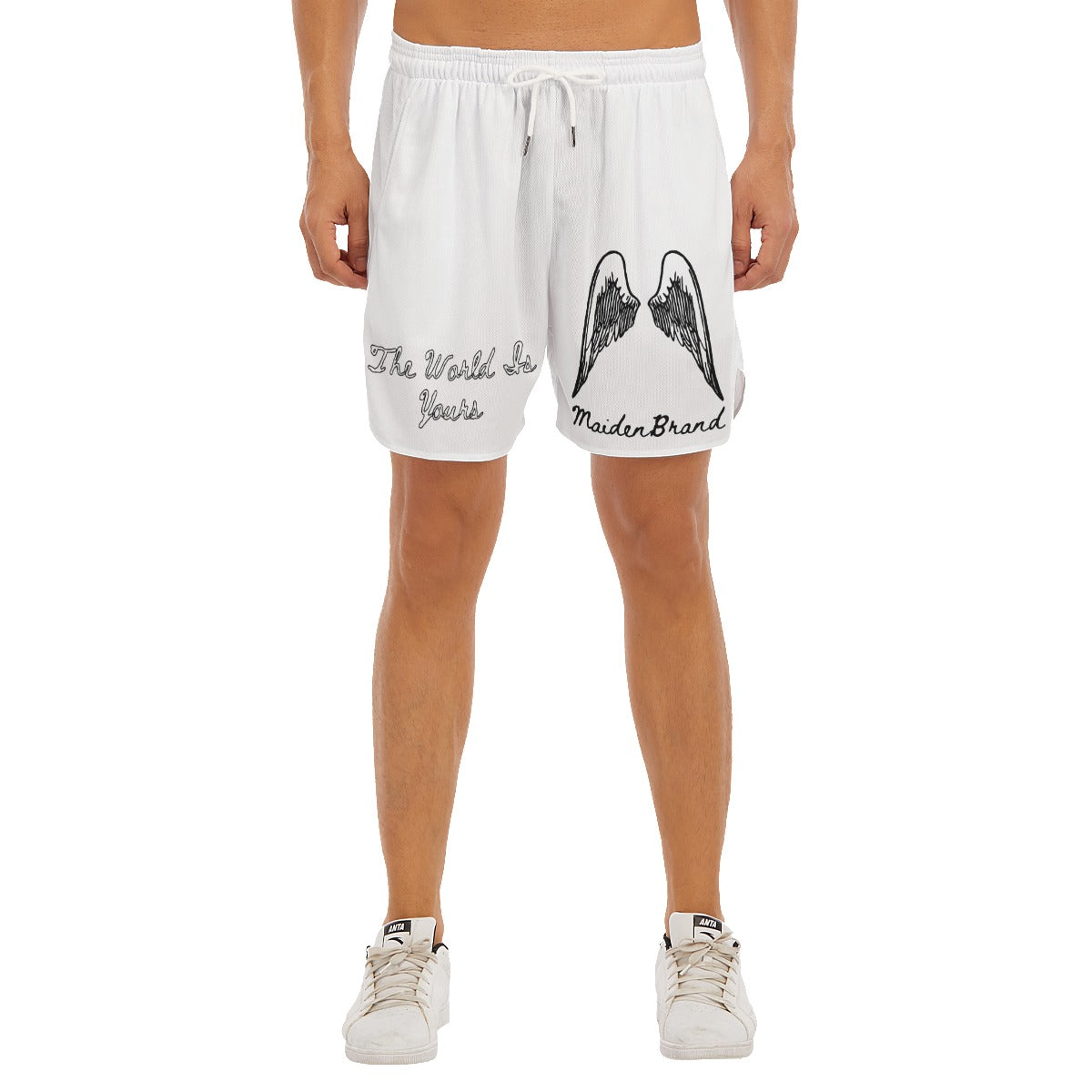 Unisex "savior" shorts WHITE/BLACK