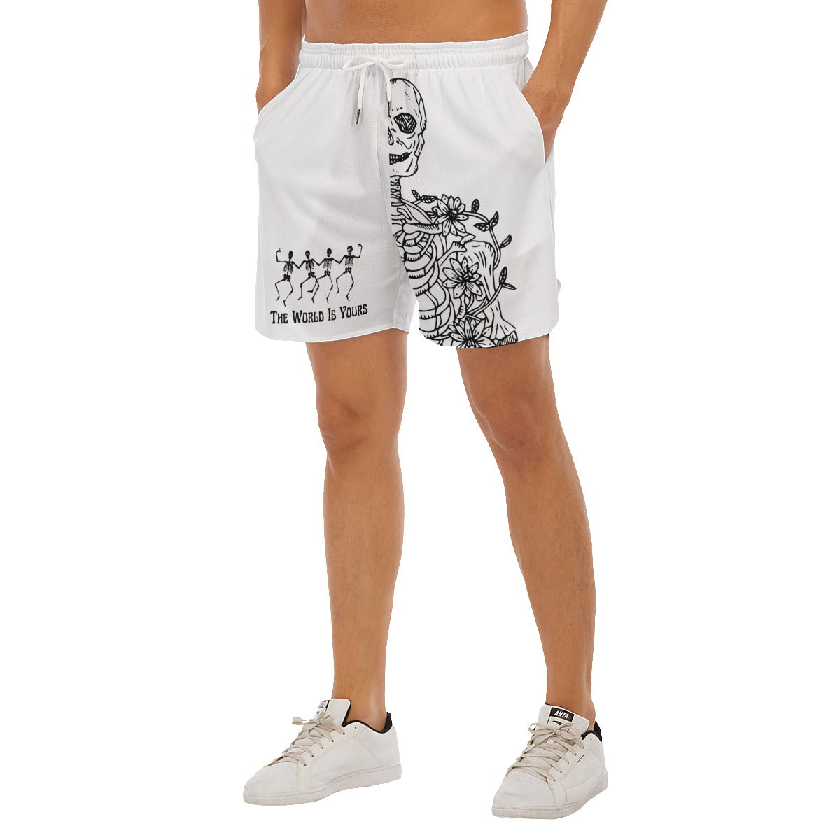 Skeleton "the world is yours" Athletic Shorts