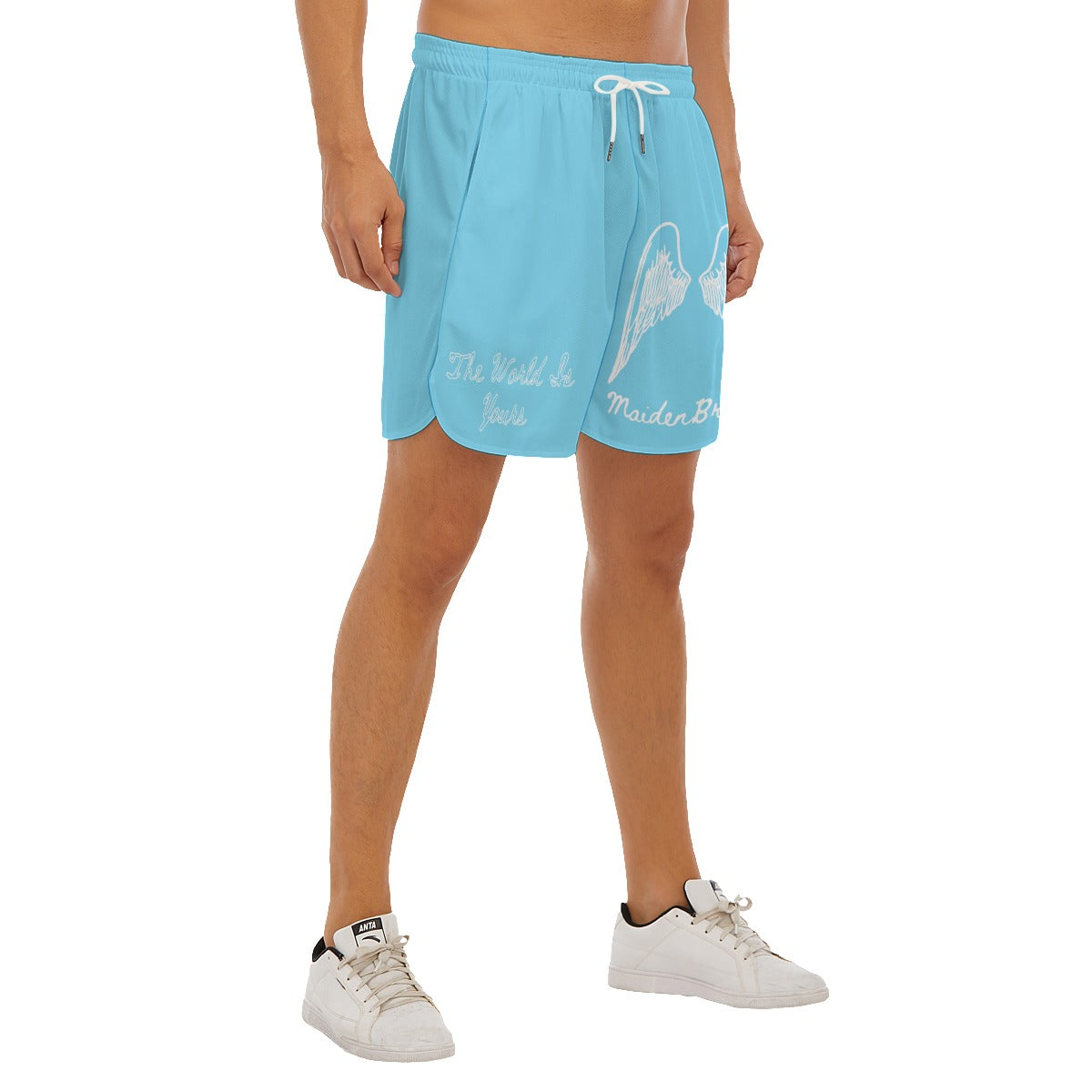 Unisex "Savior" shorts LIGHT BLUE/WHITE