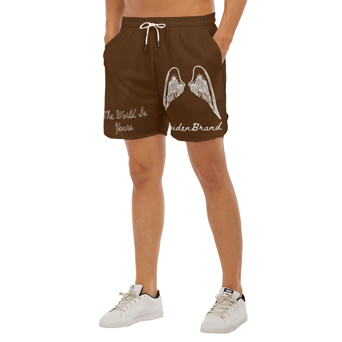 Unisex "savior" shorts BROWN/WHITE