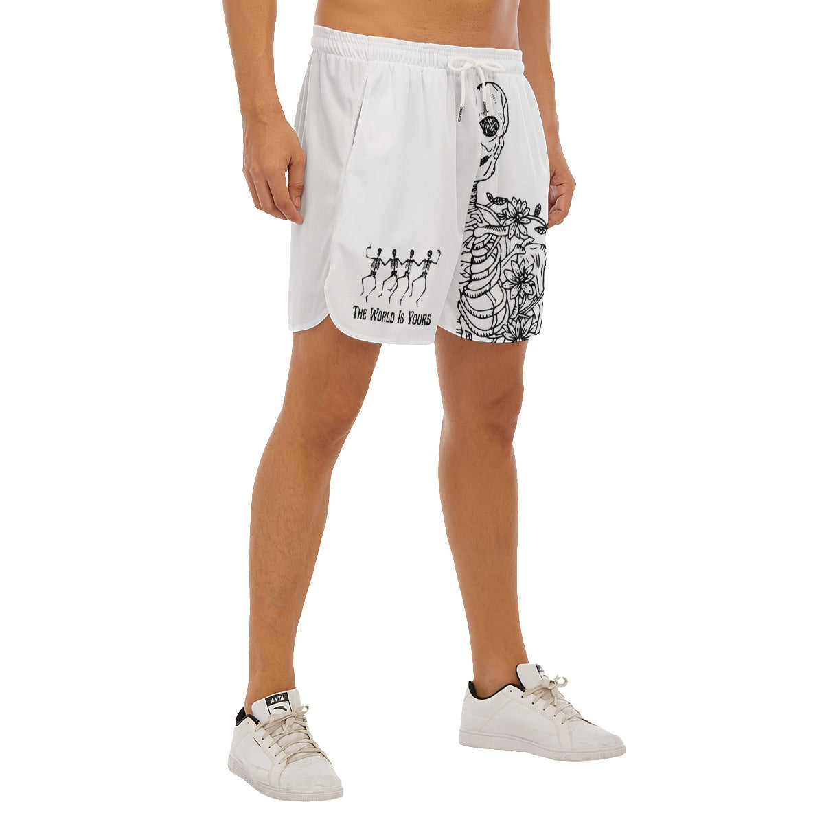 Skeleton "the world is yours" Athletic Shorts