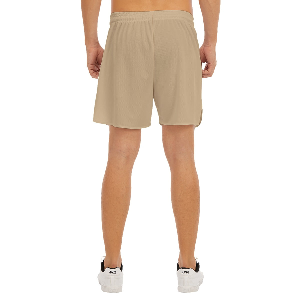 Unisex "LOVE ANGEL" shorts TAN/WHITE