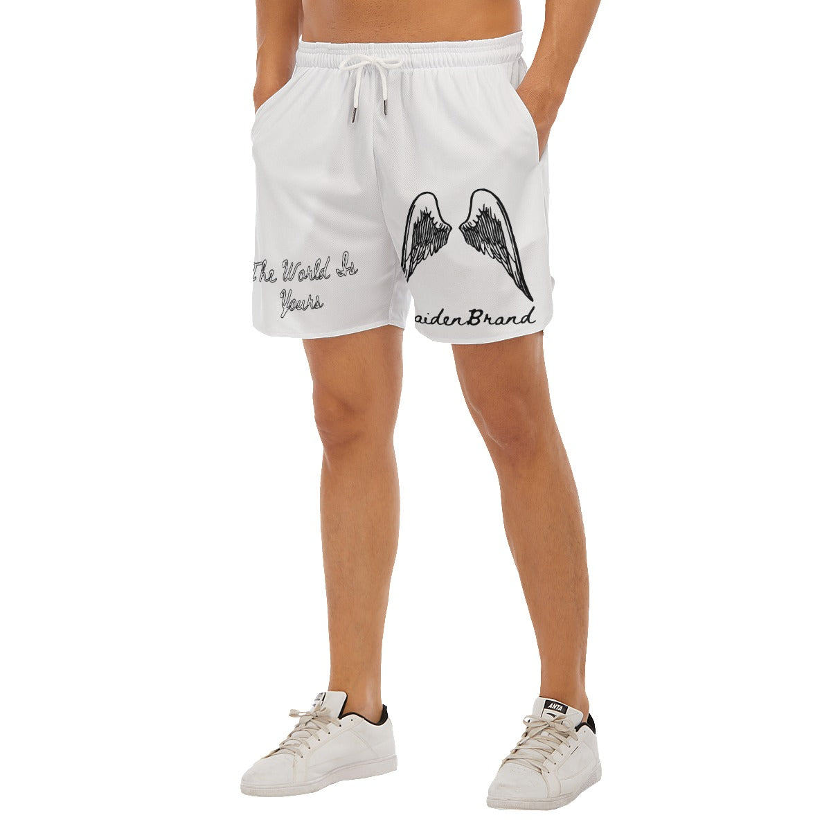 Unisex "savior" shorts WHITE/BLACK