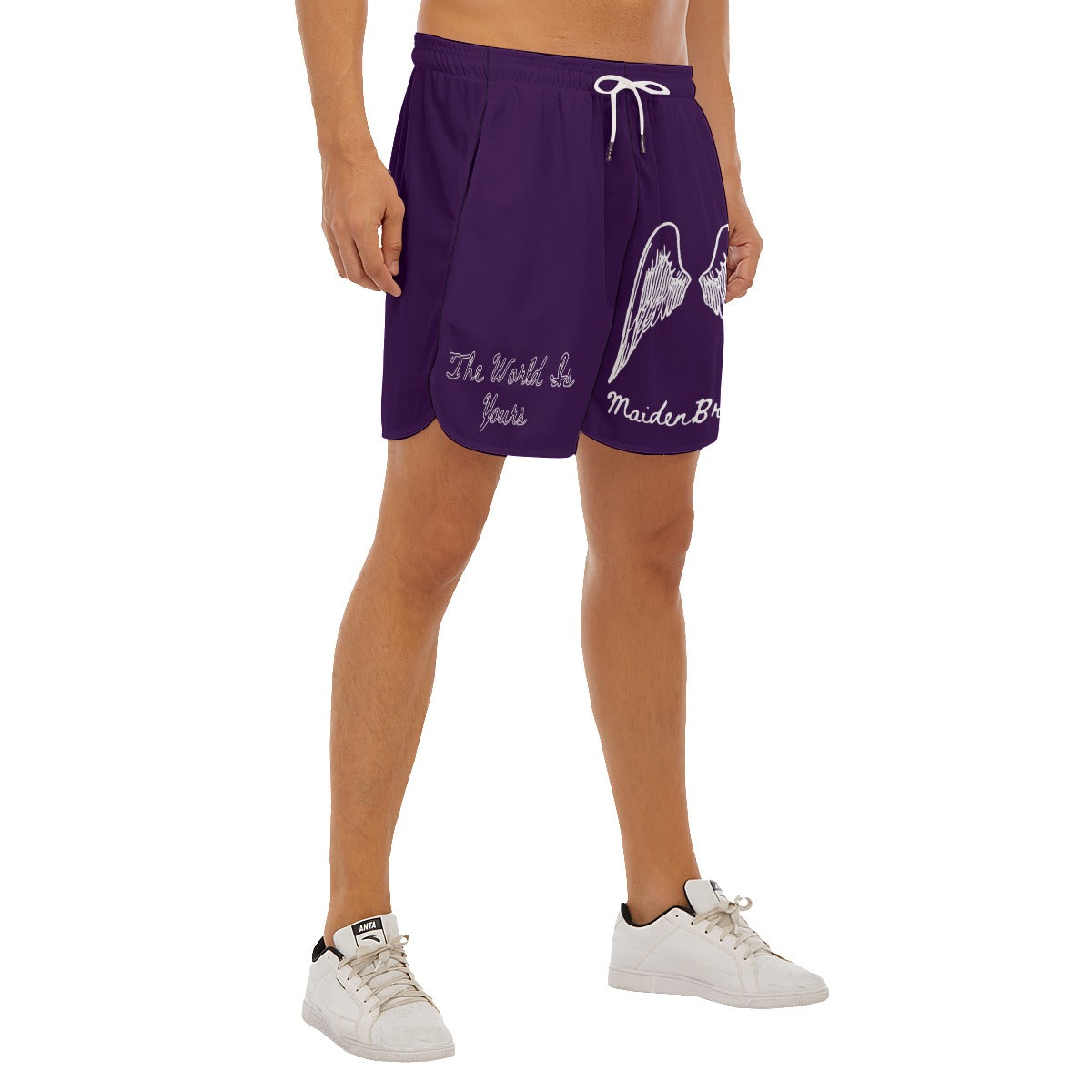 Unisex "savior" shorts PURPLE/WHITE