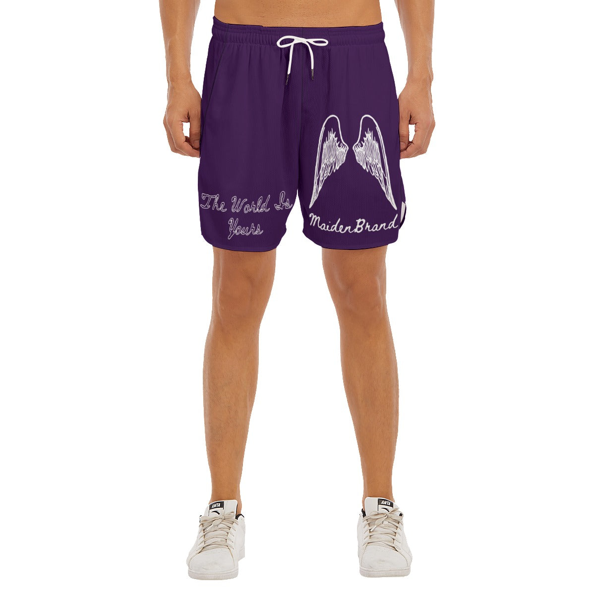 Unisex "savior" shorts PURPLE/WHITE