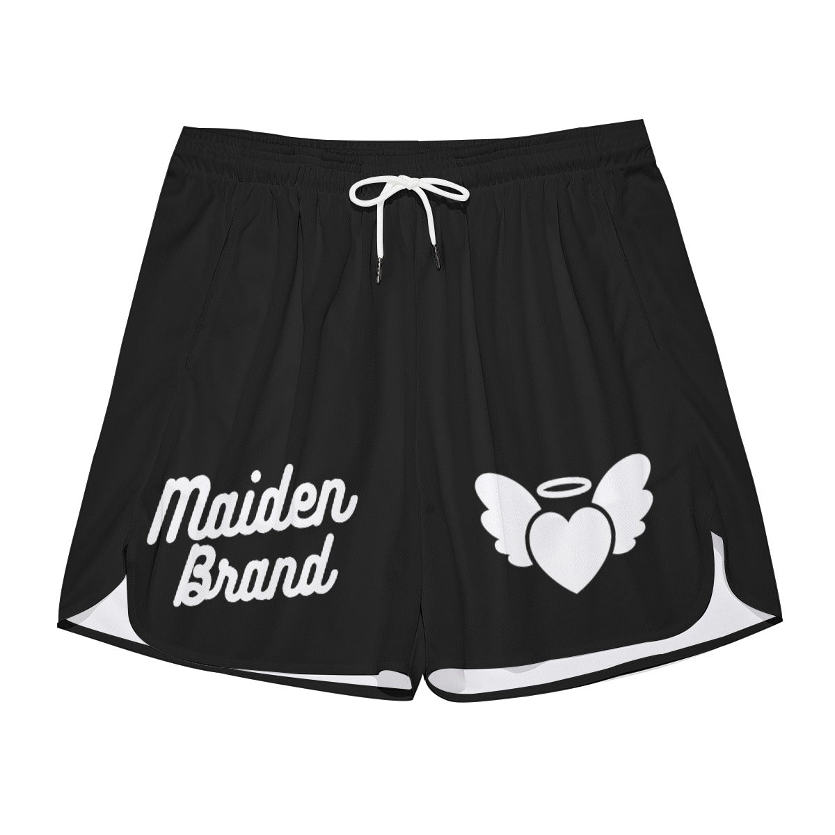 Unisex "LOVE ANGEL"  shorts BLACK/WHITE