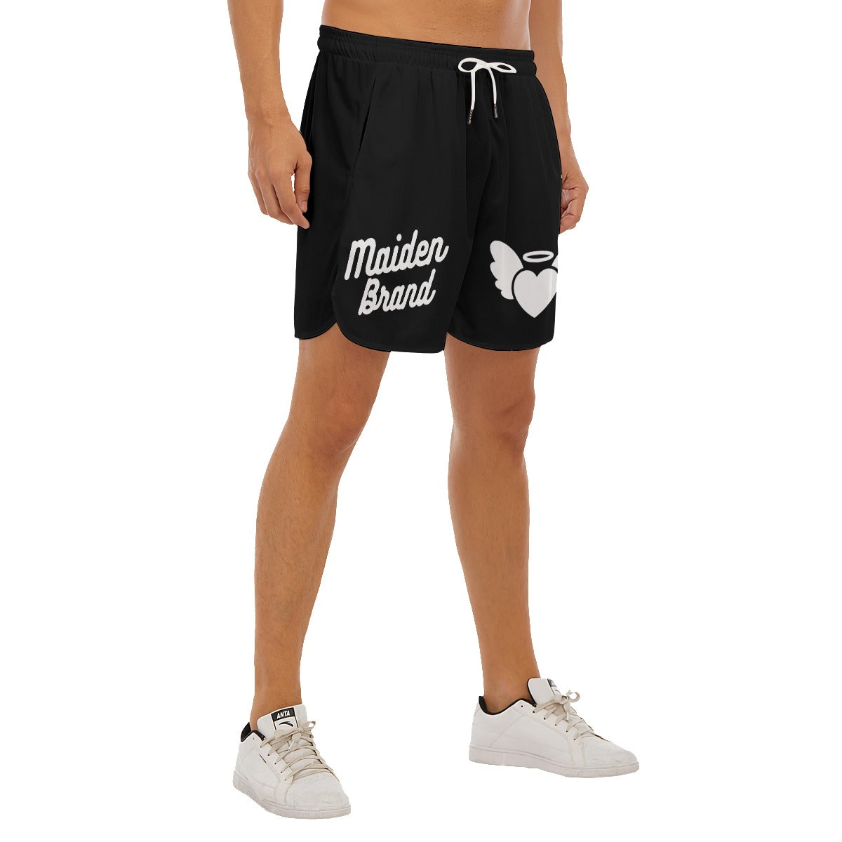 Unisex "LOVE ANGEL"  shorts BLACK/WHITE