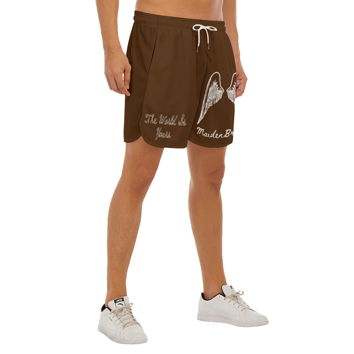 Unisex "savior" shorts BROWN/WHITE