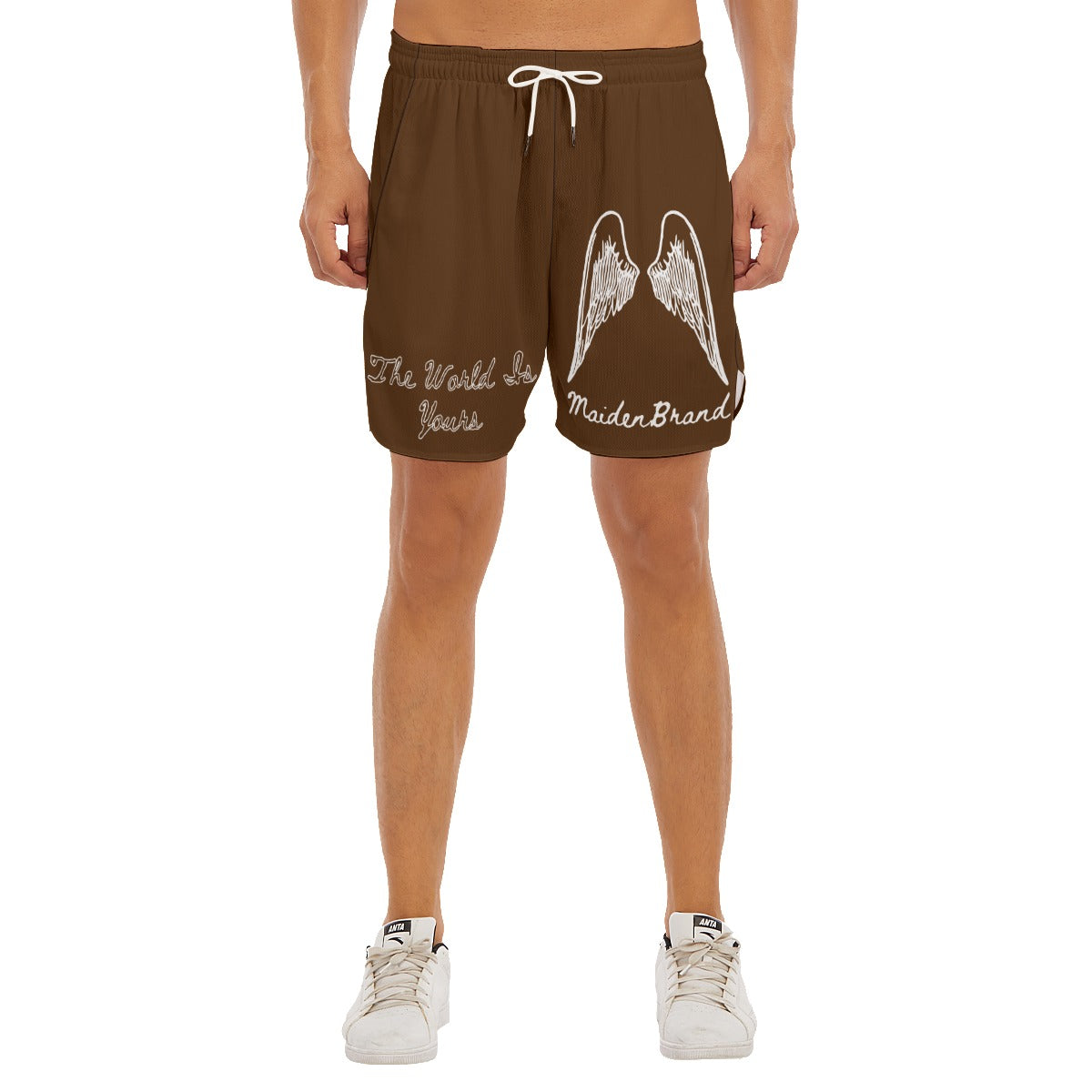 Unisex "savior" shorts BROWN/WHITE