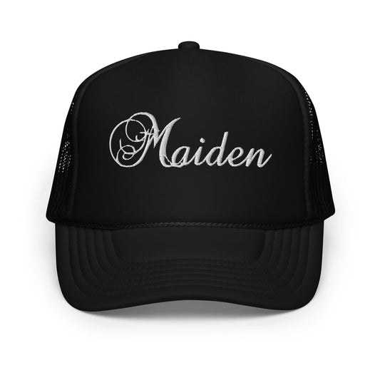 "Maiden" trucker hat (EMBROIDERED)