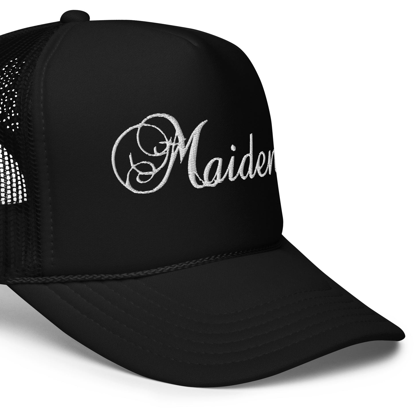 "Maiden" trucker hat (EMBROIDERED)