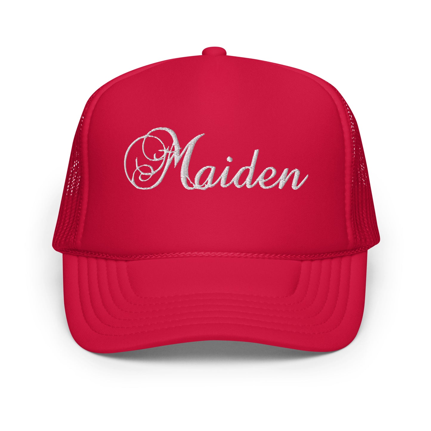 "Maiden" trucker hat (EMBROIDERED)